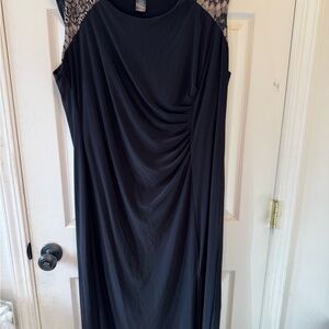 Soho Apparel Black Maxi Dress with Lace Detail